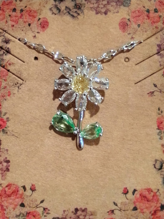 Titanium Steel Flower Necklace
